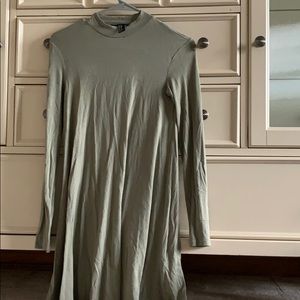 Army green long sleeve dress (mini)